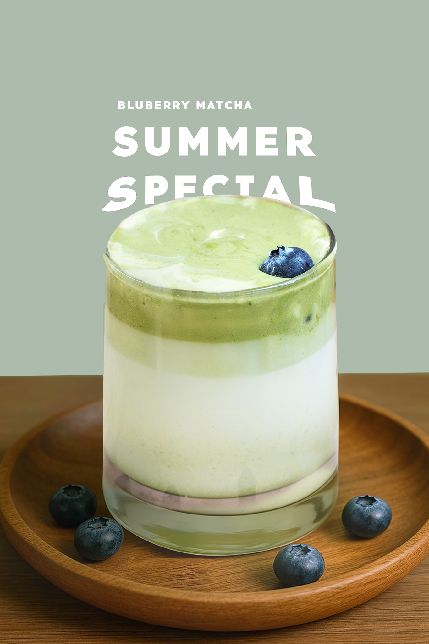 Blueberry Matcha — summer special poster